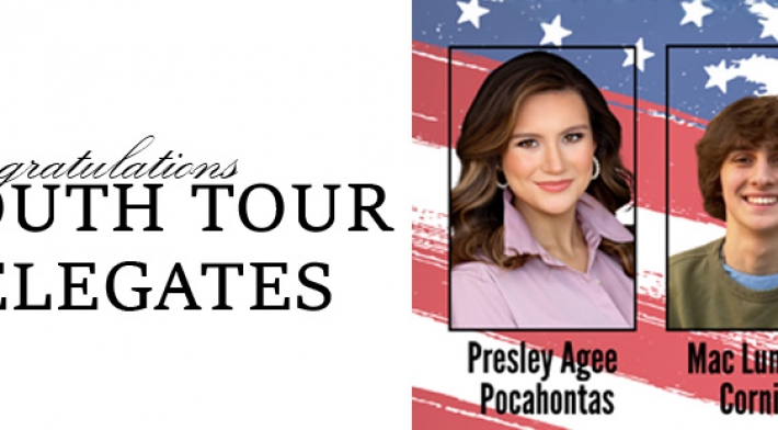 News article Delegates Selected for Educational Youth Tour